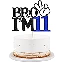 LVEUD 11th Birthday Cake Topper - Boy's 11th Birthday Cake Picks, Officially Teenager Cake Topper, 11 Years Old, Big Brother Birthday Party Decoration
