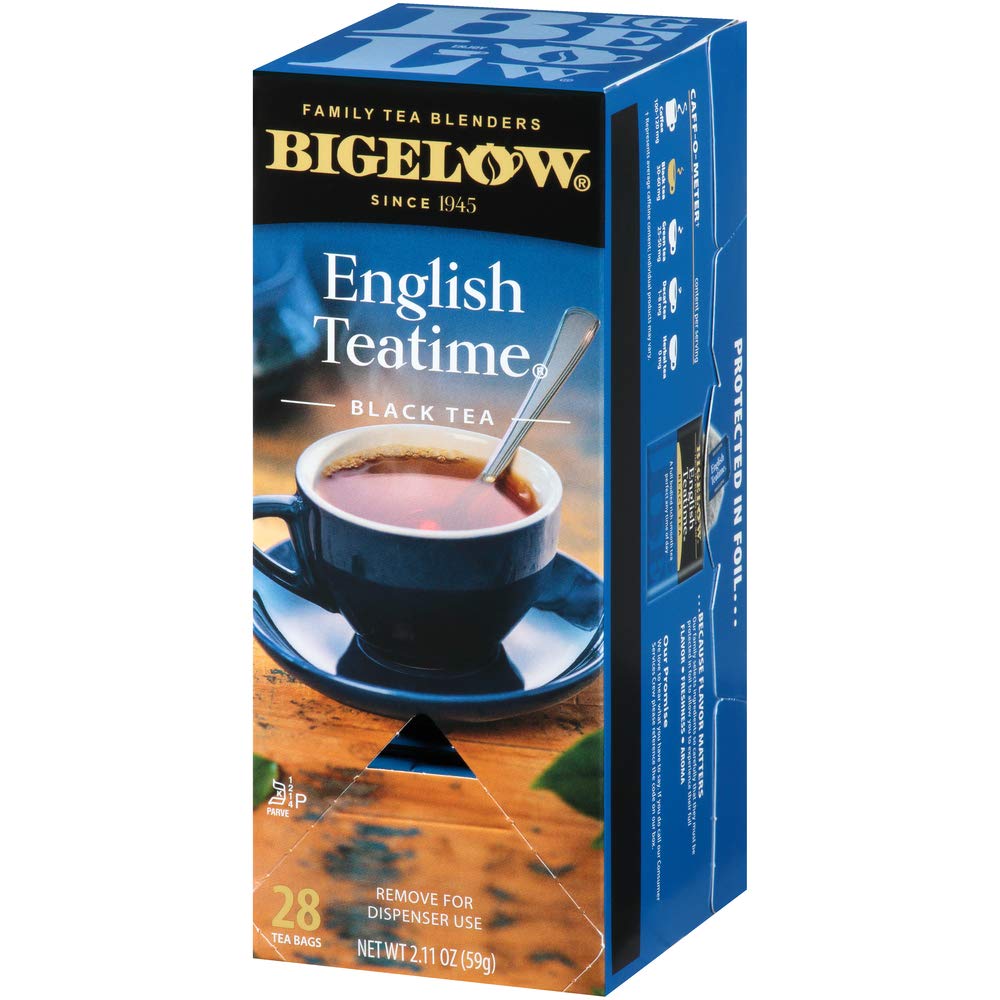 Bigelow English Teatime Tea 28-Count Box (Pack of 1) Full Caffeine Premium Black Tea Bold and Antioxidant-Rich Full Caffeine Black Tea in Foil-Wrapped
