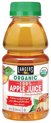 Langers Organic 100% Apple Juice, 10 Fl Oz (Pack of 12)