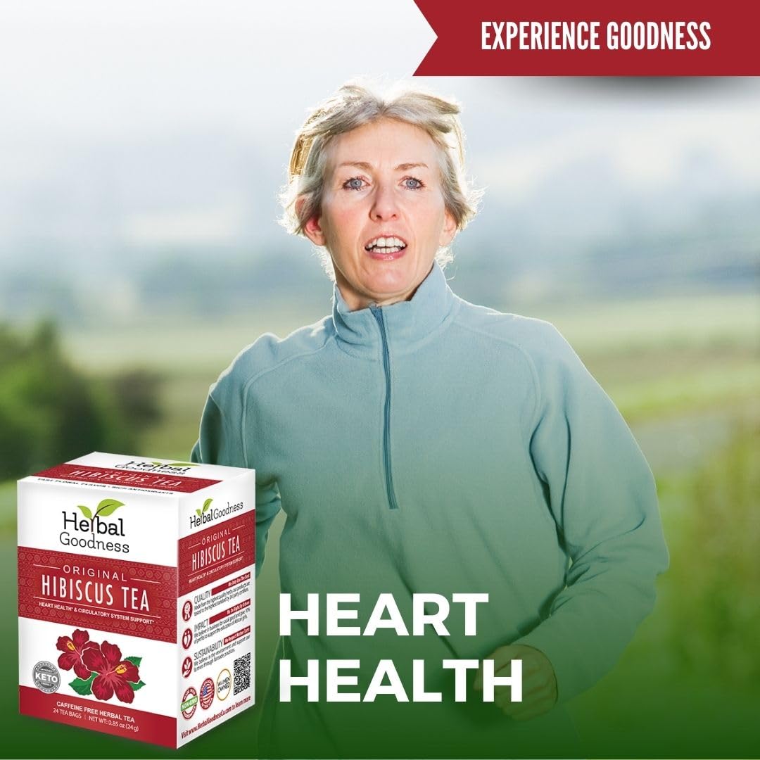 Hibiscus Tea Bag, Made from Organic Hibiscus Flowers, Hibiscus Tea Loose Leaf Pure Leaf Tea, Organic Hibiscus Tea Bags for Heart, Liver And Kidney