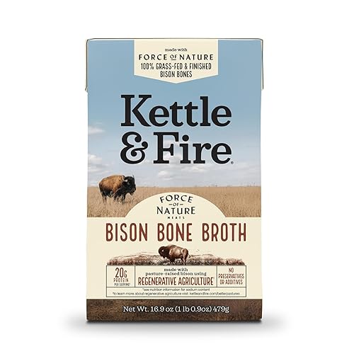 Kettle & Fire Bison Bone Broth, 16.9 OZ