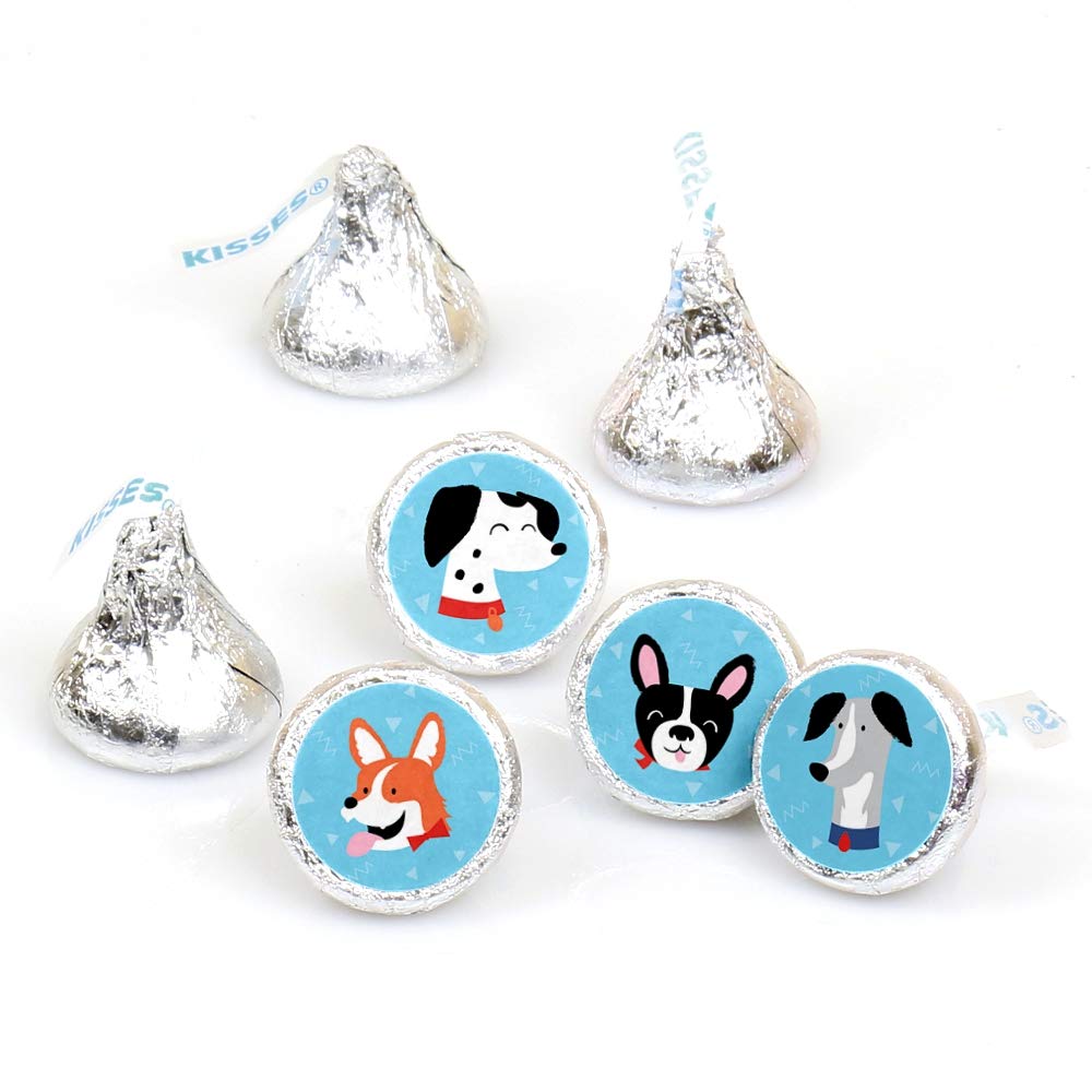Pawty Like a Puppy - Dog Party Favors - Round Candy Stickers - 108pc