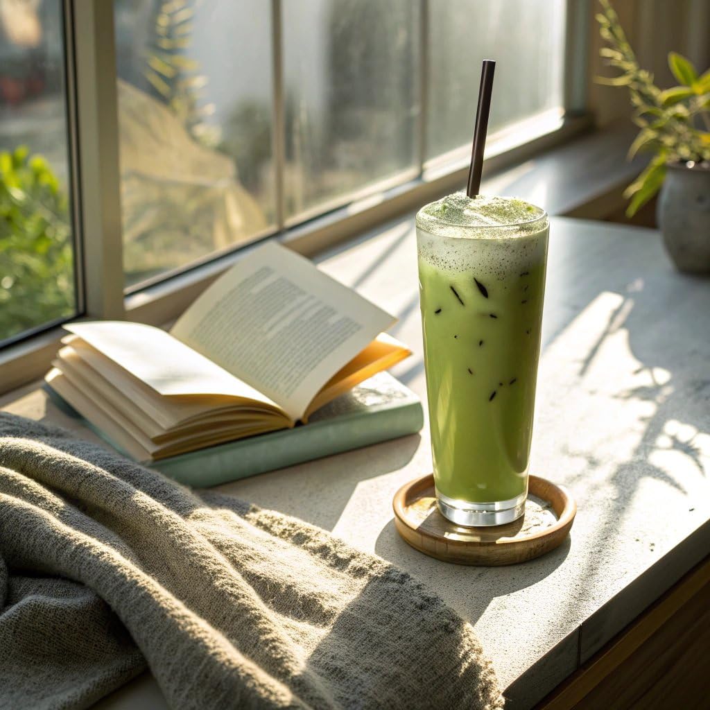 Clevr Matcha SuperLatte, Instant Ceremonial Grade, Superfood Powder Blend with Lions Mane, Reishi Mushroom, Coconut Cream, Ashwagandha, Serve Hot or