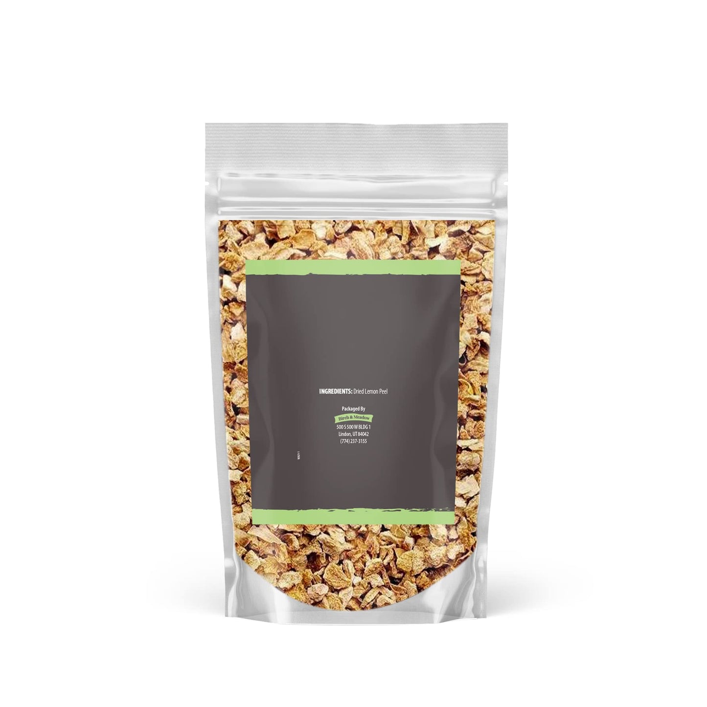 Birch & Meadow 8 oz Lemon Peel Cut and Sifted, Teas, Drinks & Seasonings