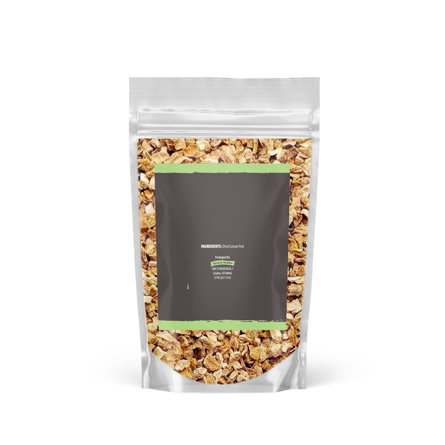 Birch & Meadow 8 oz Lemon Peel Cut and Sifted, Teas, Drinks & Seasonings