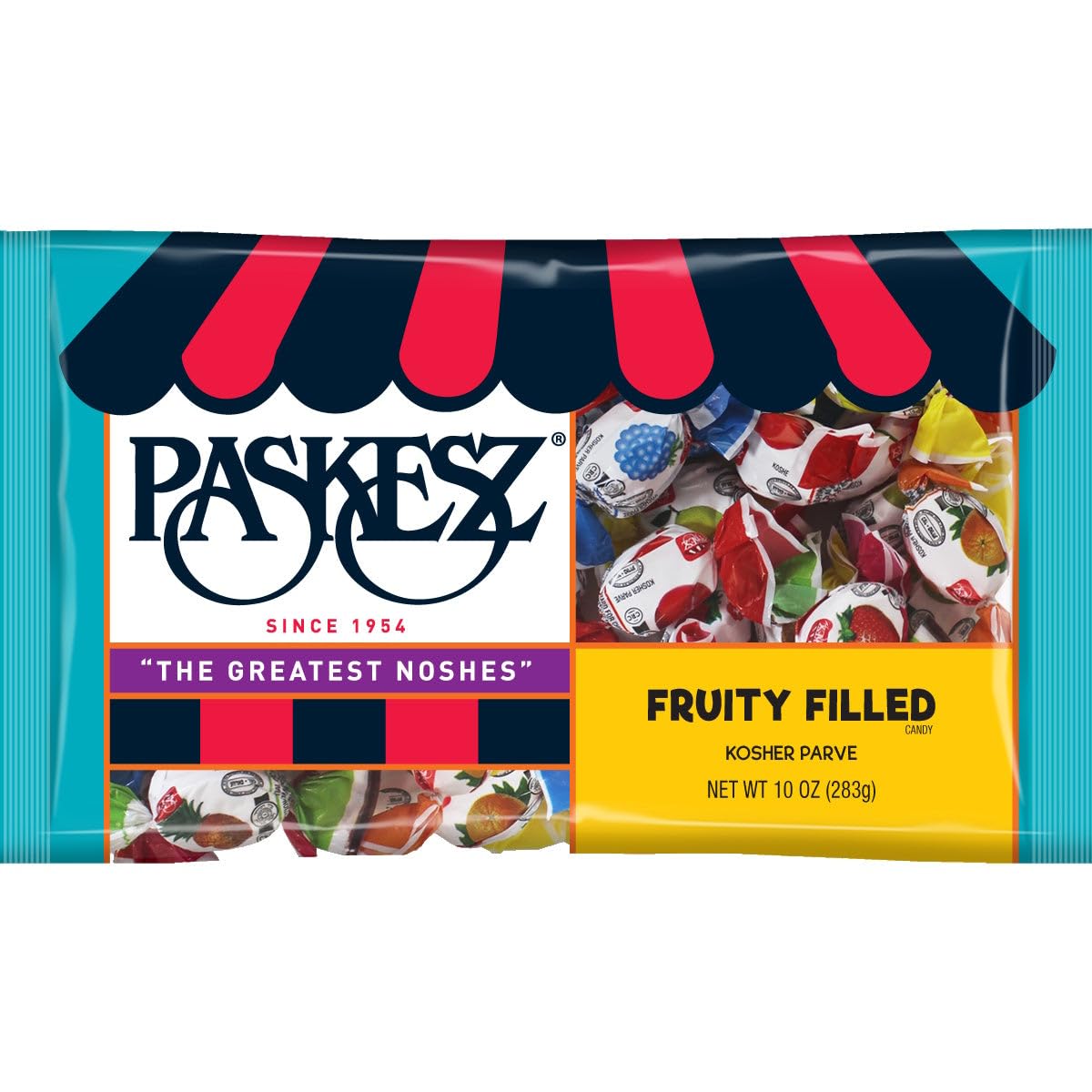 DOUzzle Kosher, Fruity Filled Candy (10 OZ - Pack of 1) Individually Wrapped Party Favor, Goodie Bag & Pinata Filler