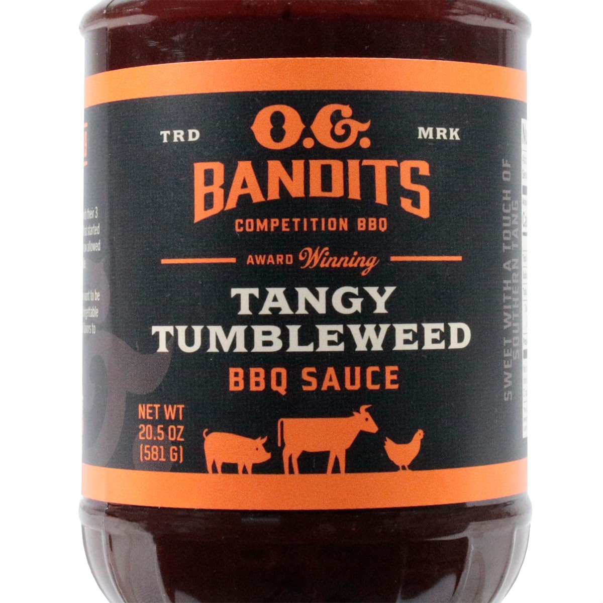 O.G. Bandits Competition BBQ - Tangy Tumbleweed BBQ Sauce - Award Winning - 20.5 oz.