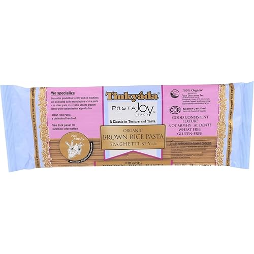 Brown Rice Spaghetti 12 oz - Organic Pasta for Salad and Pantry Staples - Rice Noodle Alternative - Dry Spaghetti for Everyday Cooking