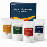 UNIQBITE Single Origin Coffee Gift Set, Whole Bean Arabica Coffee Sampler, Small Batch Roasted Artisan Coffee from Colombia, Ethiopia, Brazil