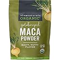 Viva Naturals Organic Maca Powder, Gelatinized, 8 oz - Vegan, USDA Organic, Gluten-Free, Non-GMO Peruvian Superfood in Resealable Bag