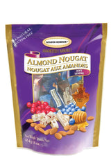 Golden Bonbon Italian Assorted Almond Nougat Candy, Individually Packed Chewy Gluten Free Nougat, Original Full of Almonds, Halal Candy (16 Oz