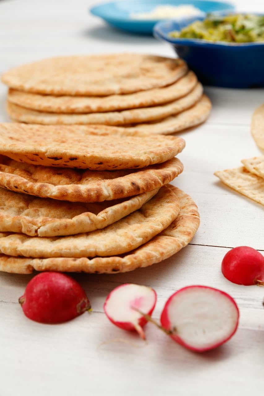 Joseph's 4-Pack Value Variety Bundle, Flax Oat Bran Whole Wheat 2 x Lavash Bread, Fresh Baked (8 Lavash Squares Total) and 2 x Pita Bread (12 Pita