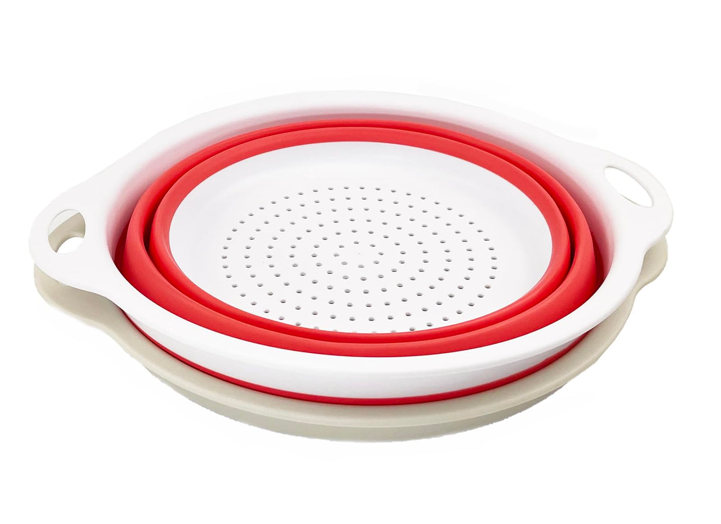 SAMMART 2.6L (0.68 Gallon) Collapsible Tub - Foldable Dish Tub - Portable Washing Basin - Space Saving (Coral Pink+Washed Black, 2)