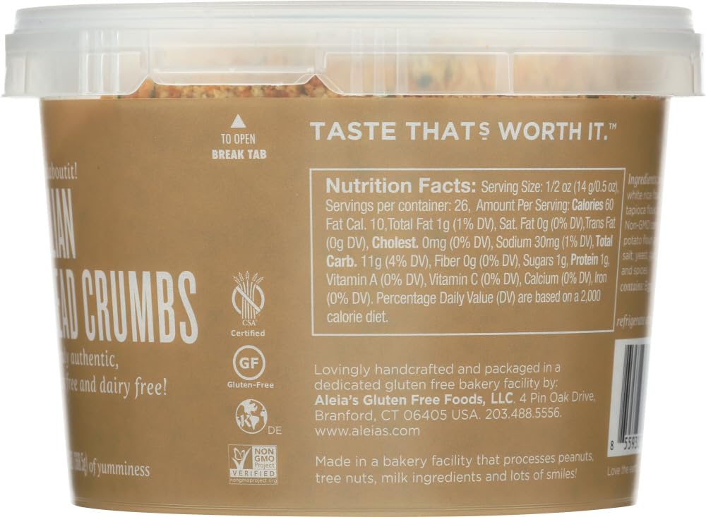 Aleia's Bread Crumbs Gluten Free Italian 13 oz