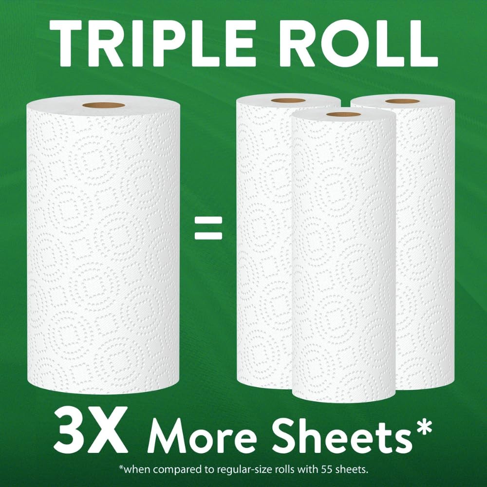 SKYREN Ultra Strong Paper Towels, 6 Triple Rolls (165 Sheets per Roll) - Durable, Absorbent, Multi-Purpose Paper Towels for Kitchen, Cleaning