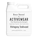 Roses Natural Plant-Based Active Wear Laundry Detergent Liquid - 5-Enzyme Complex for Gym Clothes & Performance Fabrics - Low Residue, Super