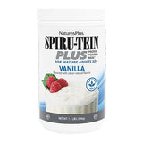 NaturesPlus SPIRU-TEIN Plus, Vanilla - 1.20 lb - Plant-Based Protein Powder with D3, Biotin for Adults 50+ - Vitamins & Minerals for Energy