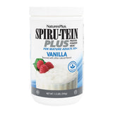 NaturesPlus SPIRU-TEIN Plus, Vanilla - 1.20 lb - Plant-Based Protein Powder with D3, Biotin for Adults 50+ - Vitamins & Minerals for Energy