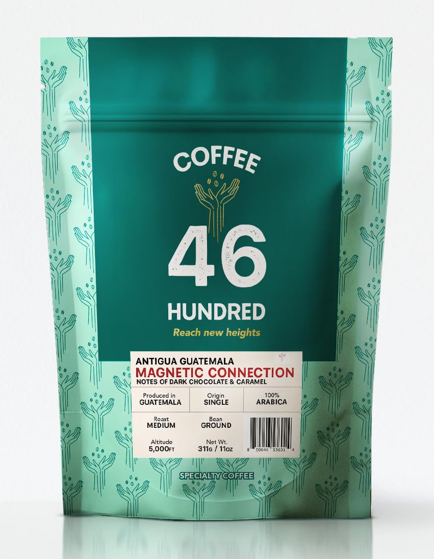 COFFEE 46 HUNDRED® Antigua Guatemala Ground Coffee - Fresh Roasted in Origin Specialty Grade Single Origin Arabica - Medium Roast Gourmet Ground
