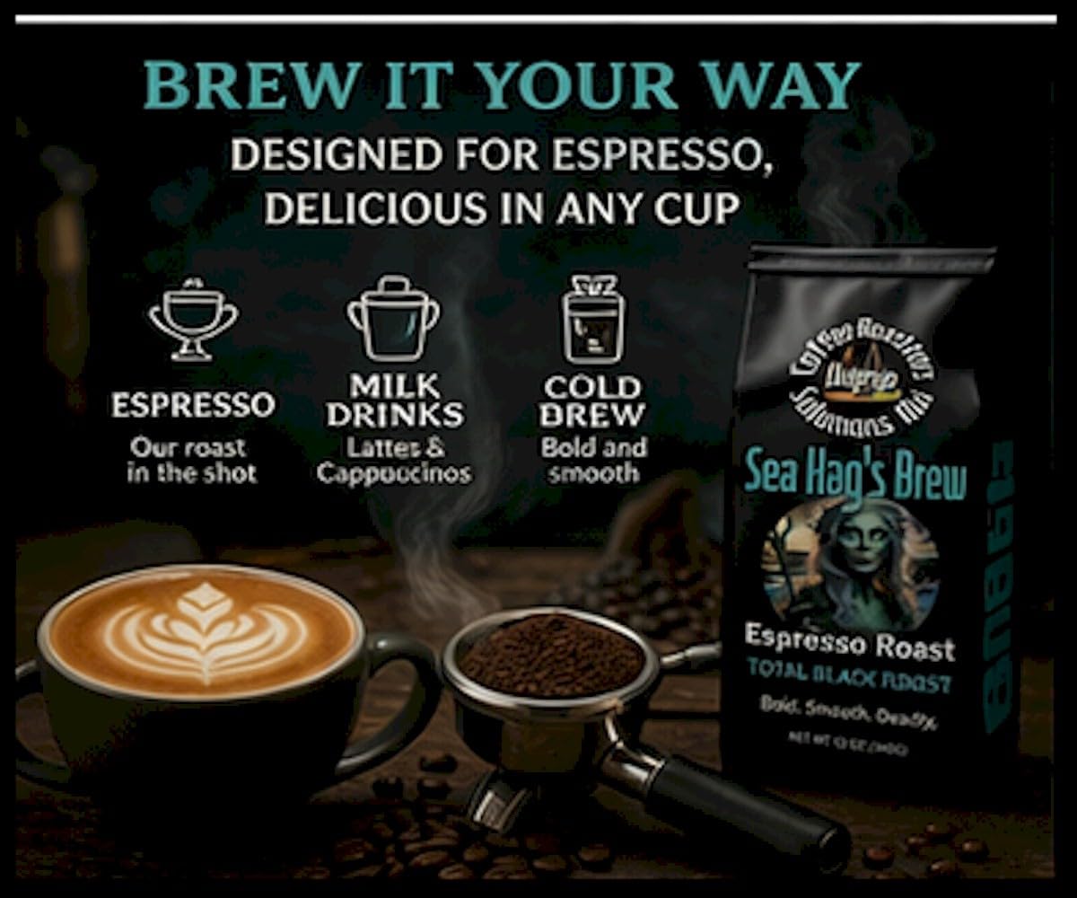 Sea Hag's Espresso Bold Black Roast (Whole Bean)
