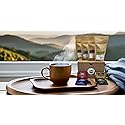 Split Oak Coffee Gift Set - 4 Medium Roast Coffees whole beans varieties: Peru, Brazil, Guatemala, Ethiopia and 4 Assorted Delicious Chocolate Squares