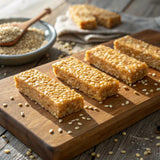 Sesame Crunch Bars, 1 Pound Bulk Bag, Honey Sesame Individually Wrapped Candy Bars, The Hampton Popcorn & Candy Company