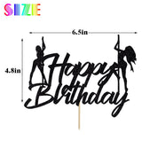 BIABISD Pole Dance Cake Topper Funny Sexy Pole Dancer Cake Decorations Perfect for Pole Dancer Party Birthday Decorations Funny Party Cake Decoration