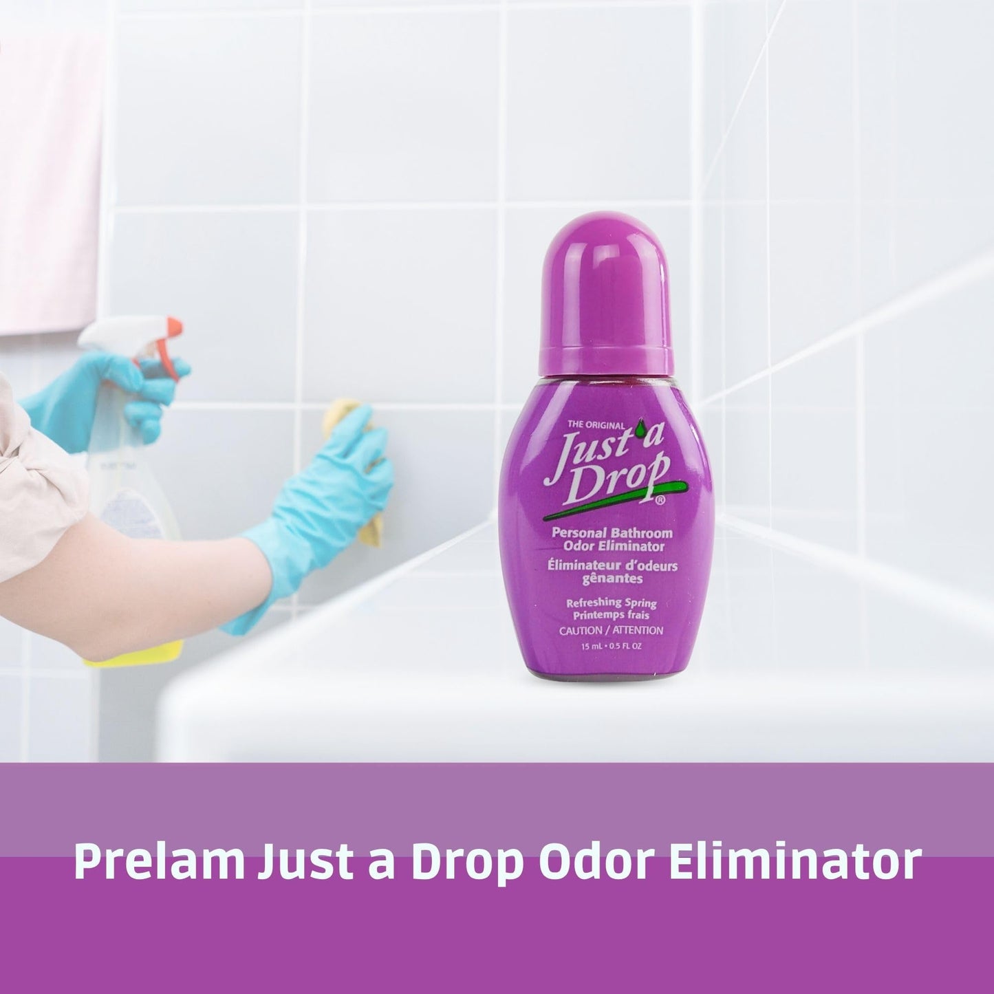 Just a Drop Odor Eliminator - Refreshing Spring by Prelam for Unisex - 0.5 oz Drops - Pack of 2