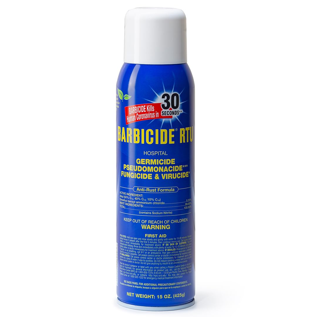 Barbicide RTU (Ready-to-Use) Professional Surface Spray, Hospital Grade Cleaner for Salons, Barbershops & Spas, EPA Registered Non-Aerosol Mist