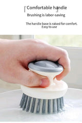 2Pcs Stainless Steel Wool Scrubber with Handle and 1 Pcs Dish Brush,Heavy Duty Pot Scrubbers Dish Scrubber Cleaning Brush Wash for Kitchen Pots