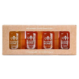 Bee Harmony Classic Honey Flight, Mini Honey Gift Set, 4 Jars, 3 OZ Each, Premium, Raw, Made in the USA