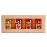 Bee Harmony Classic Honey Flight, Mini Honey Gift Set, 4 Jars, 3 OZ Each, Premium, Raw, Made in the USA