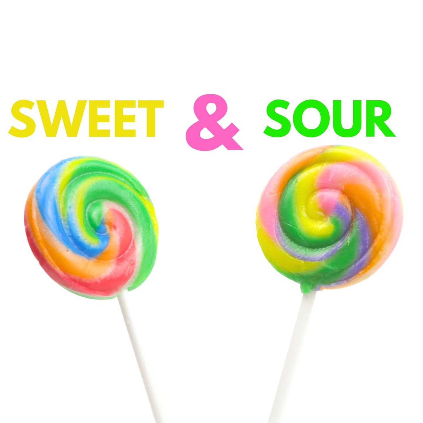 Mini Sweet & Sour Swirl Lollipops, Sucker Mix, Individually Wrapped Candy, Party Favors, 14 Count