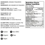 Food to Live - Organic Fenugreek Powder, 4 Pounds - Non-GMO, Raw, Ground Methi Seeds, Pure, Kosher, Vegan Superfood, Bulk, Great for Cooking, Drinks