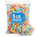 Wax Bottle Candy with Fruit Juice, 5 lb Bulk Bag, Nostalgic Party Treat