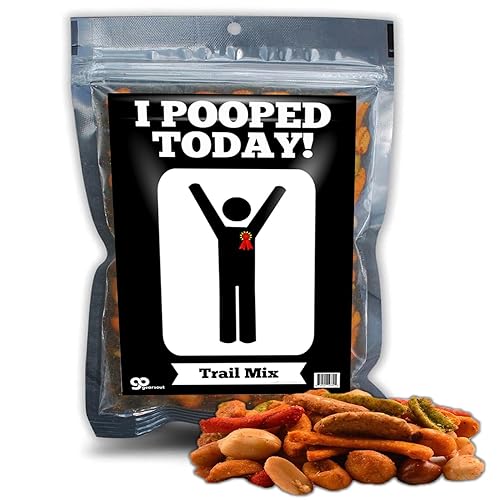 Pooped Today Trail Mix Gag Gift for Mens Stocking Stuffers Spicy Snack Gift for Spicy Food Lovers Crunchy Blend White Elephant Ideas