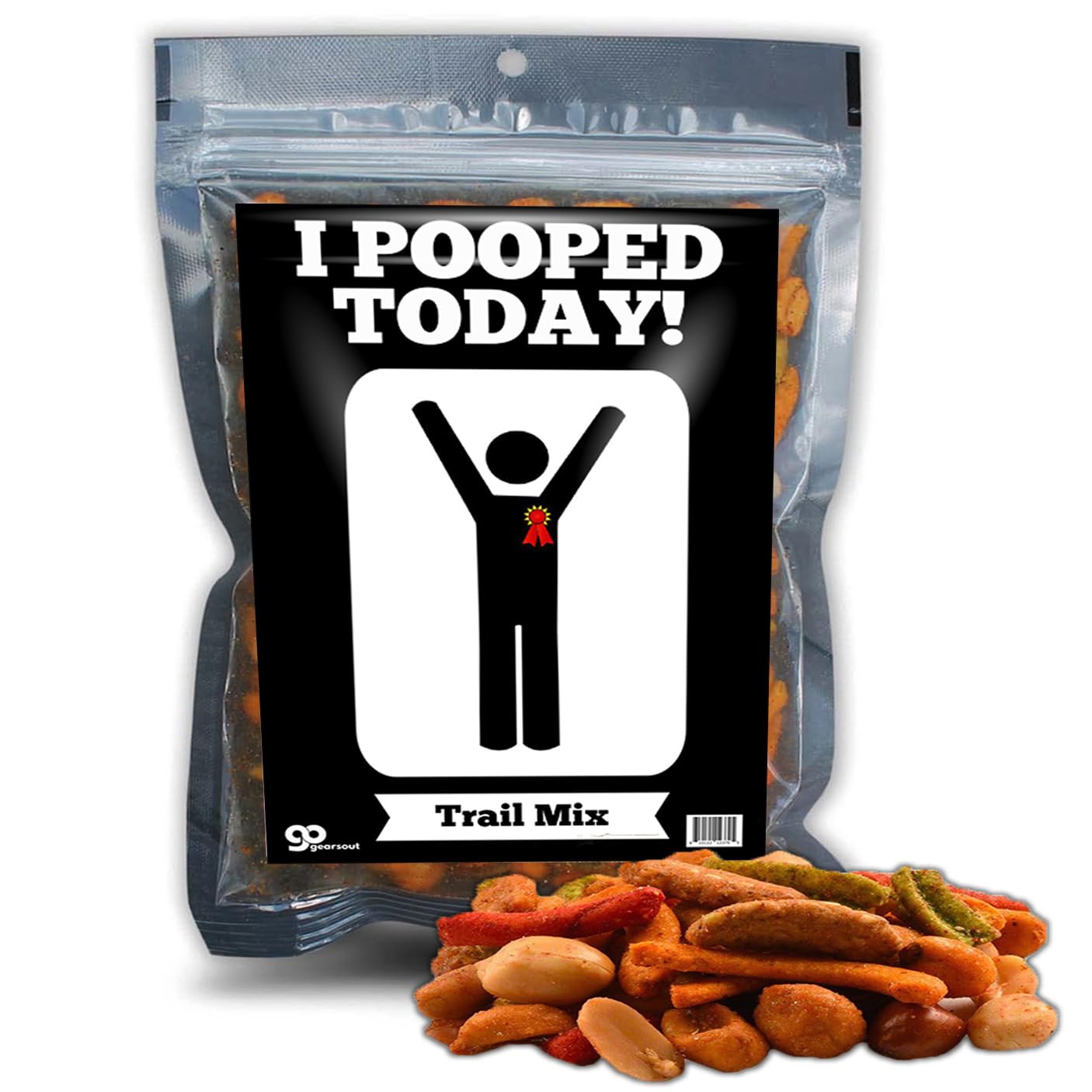 Pooped Today Trail Mix Gag Gift for Mens Stocking Stuffers Spicy Snack Gift for Spicy Food Lovers Crunchy Blend White Elephant Ideas