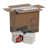 Georgia-Pacific GP Brawny Professional D400 Disposable Cleaning Towel, 1/4-Fold, White, 20023