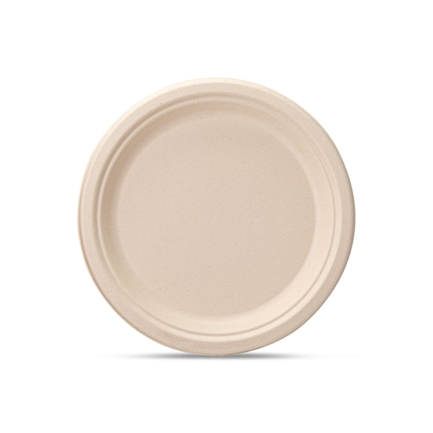 Comfy Package GUSTO 9 Inch - Paper Plates, 100% Compostable Plates Heavy-Duty - [250 Count] Kraft Biodegradable Plates, Disposable Sugarcane Paper