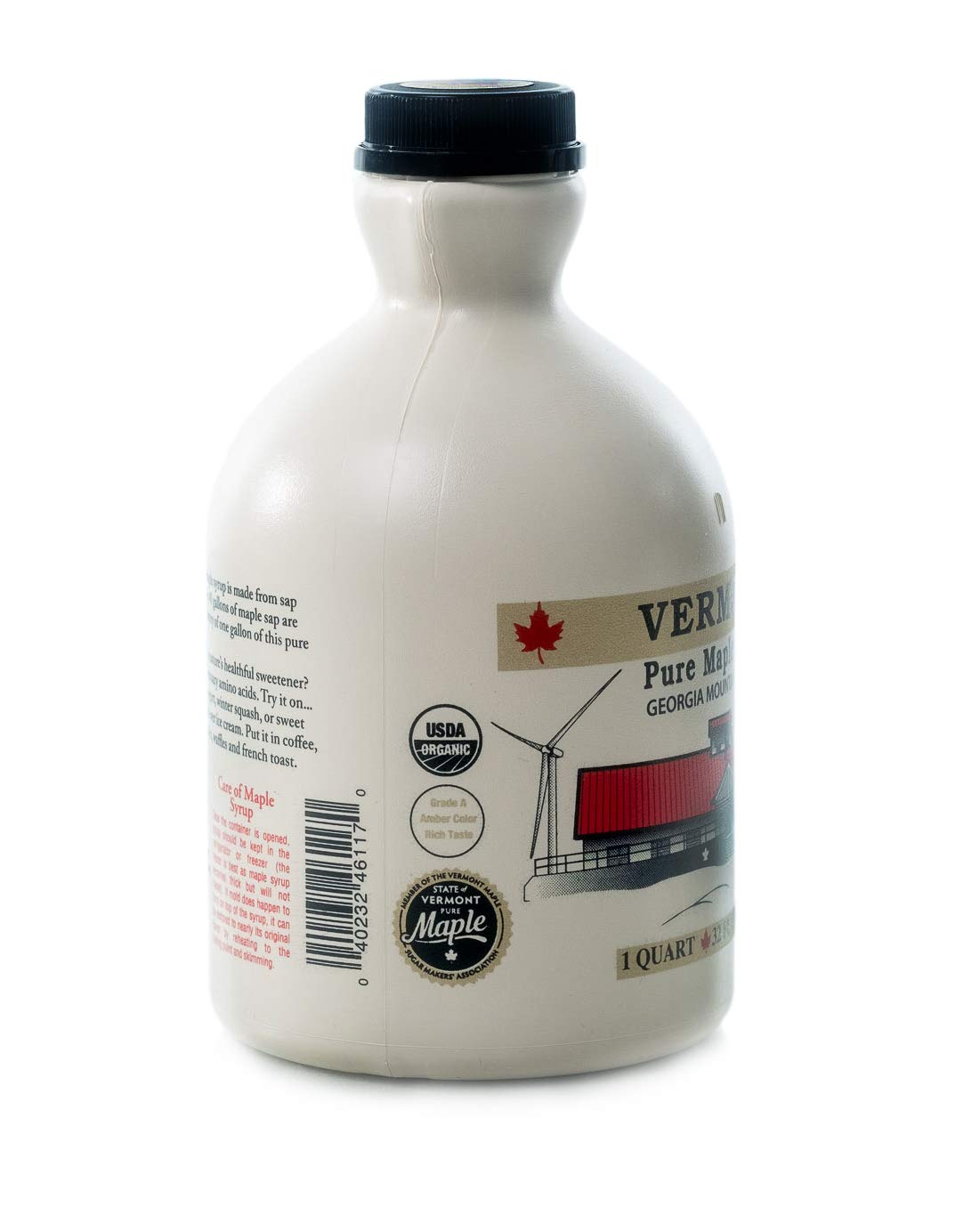 Georgia Mountain Maples of Vermont, Organic Maple Syrup, Amber Color Rich Taste, 32 Ounce