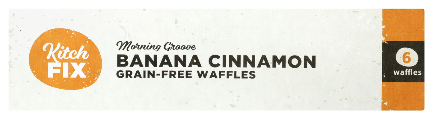 Kitchfix, Waffles Banana Cinnamon Grain Free 6 Count, 9 Ounce