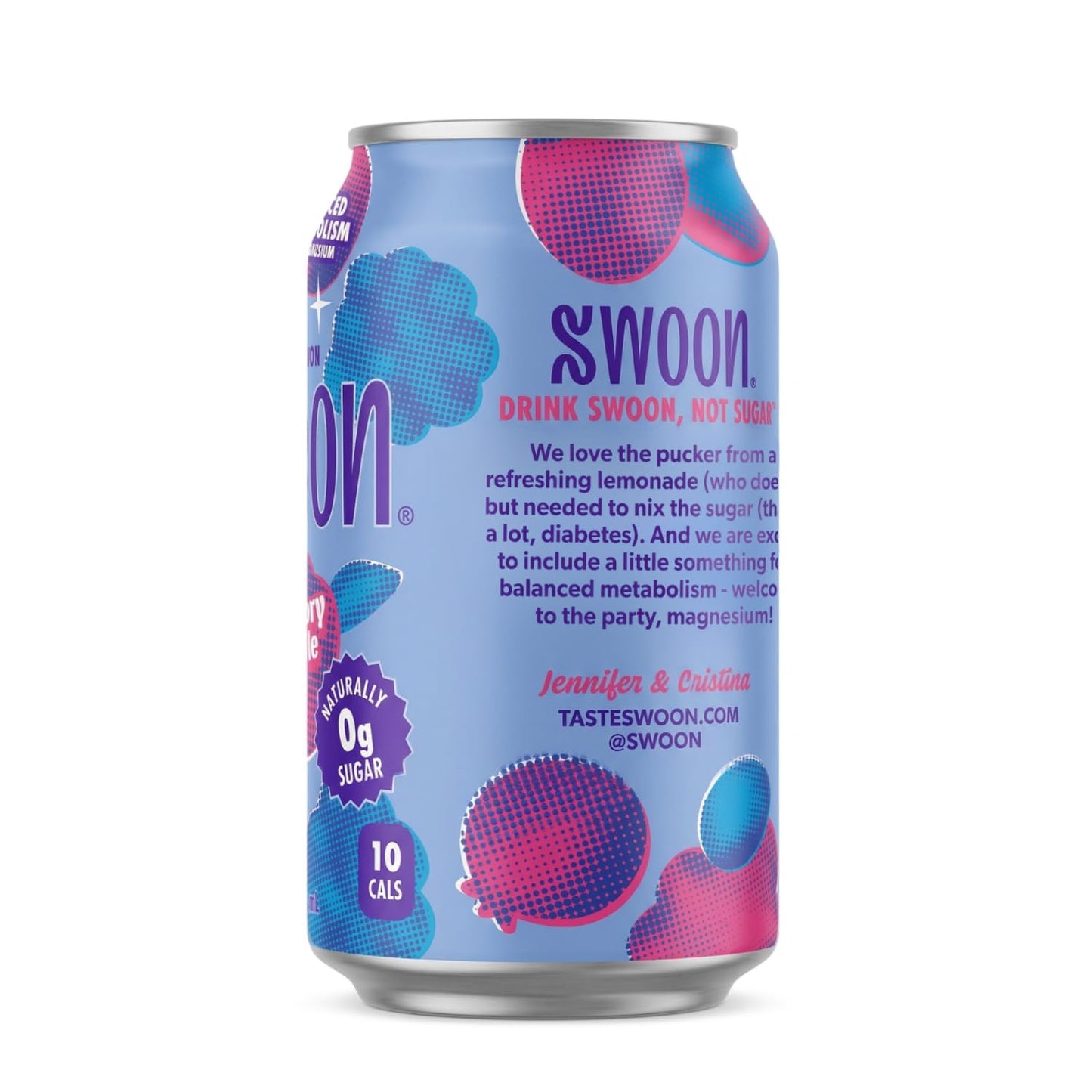 Swoon Swoonberry Lemonade - Zero Sugar Lemonade Drink with Magnesium, Sugar Free Berry Flavor, Low Calorie Beverage, Healthy Soda Alternative, Sugar