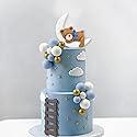 29 PCS Bear Cake Toppers Balls Cake Decorations with Moon Clouds Stars Cake Toppers for Birthday Baby Shower Party Decorations