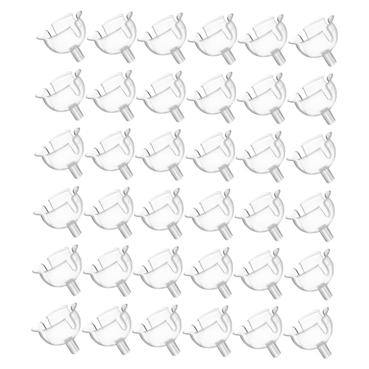 KOCKSHION 120pcs Clear Chocolate Wrapper Holder Chocolate Flower Decoration Base for Bouquets Stable Candy Packaging Case for Birthdays Weddings