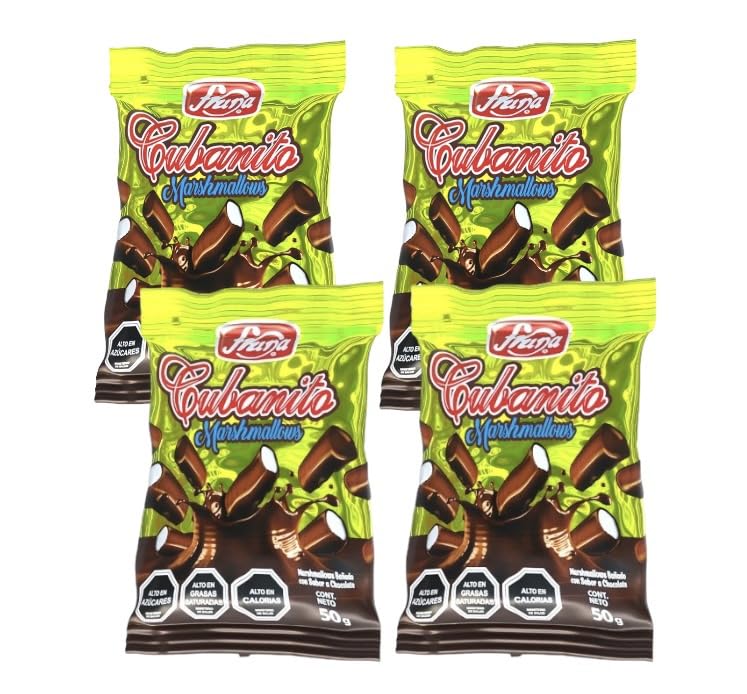 Cubanito marshmallows from Chile by Fruna, 50gr each bag (4 x 50gr)