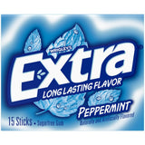 EXTRA Gum Peppermint Sugar Free Chewing Gum, Single Pack, 15 Stick