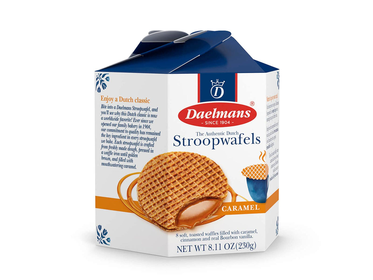 DAELMANS Stroopwafels, Dutch Waffles Soft Toasted, 2 Pack Assortment, Caramel, Office Snack, Kosher Dairy, Authentic Made In Holland, 8 Stroopwafels