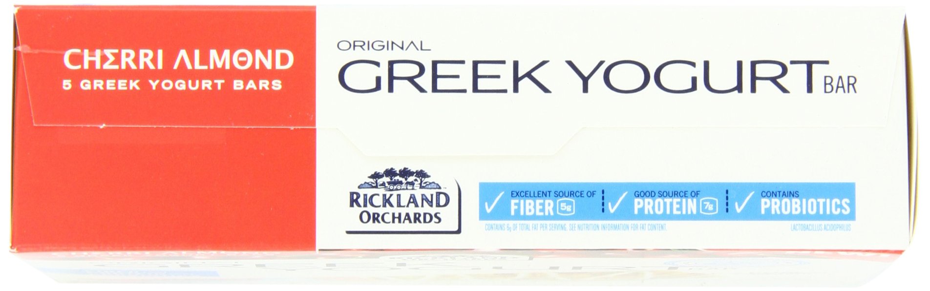 Rickland Orchards Greek Yogurt Covered Granola Bar, Cherri Almond, 1.4 Ounce, 5 Count