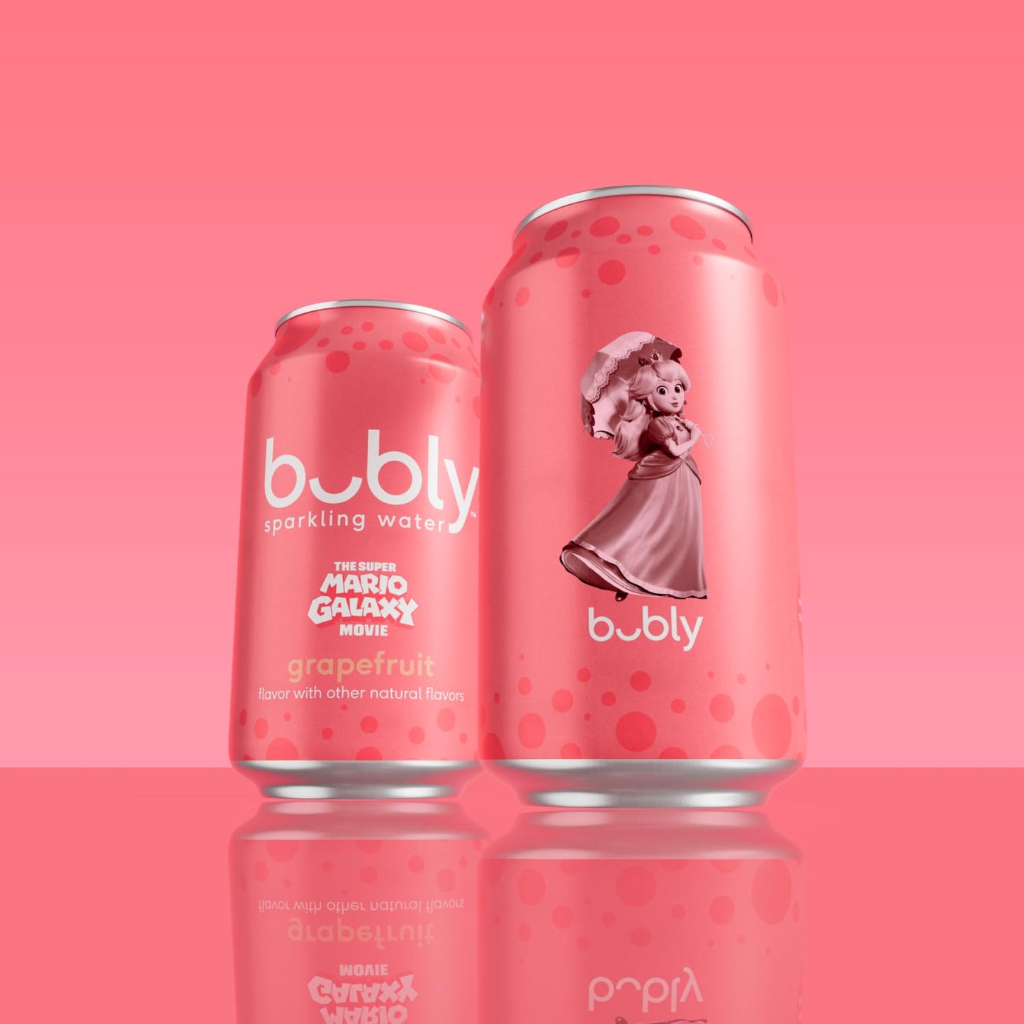 bubly Sparkling Water, The Super Mario Galaxy Movie Grapefruit, Zero Sugar & Zero Calories, 12 Fl Oz Cans (Pack of 8), Packaging May Vary