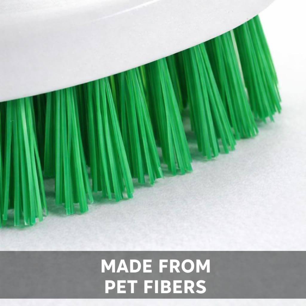 LIBMAN Small Scrub Brush - Heavy Duty Scrub Brush with Strong Stiff Bristles - 3 Pk Durable Cleaning Brushes for Cleaning Bathroom, Kitchen, Floor